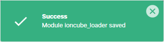 ioncube_loader success message