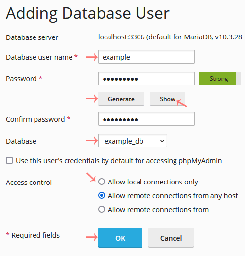 Adding Database Users