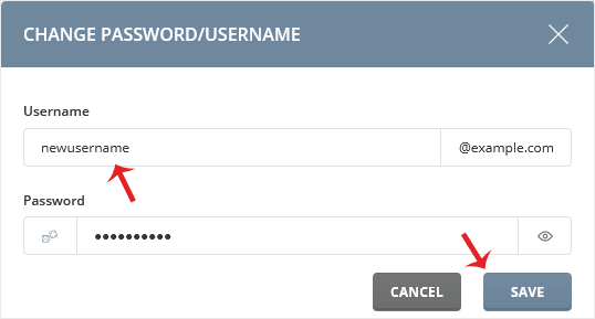 Username field