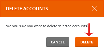 delete accounts icon