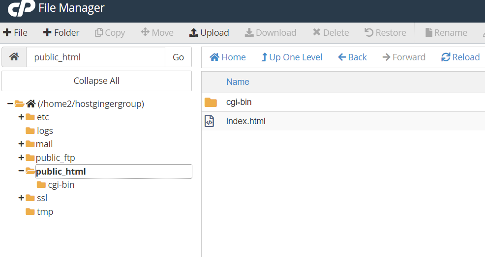 public_html directory