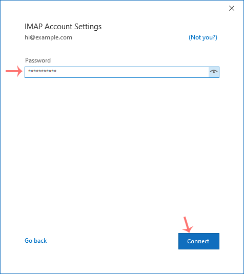 Outlook 2019 IMAP connection