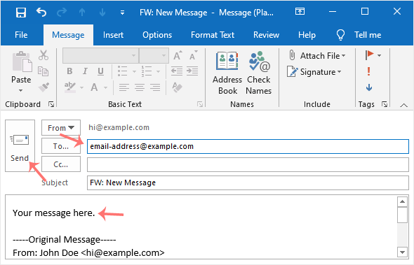 Outlook 2019 email