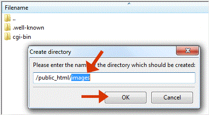 FileZilla FTP Client directory name
