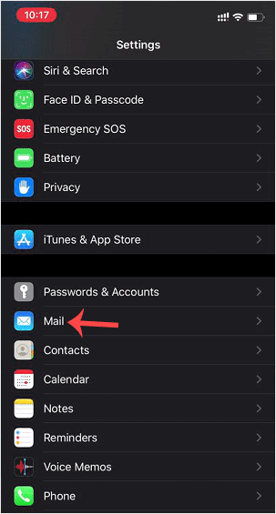 mail settings