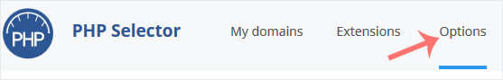 PHP options menu