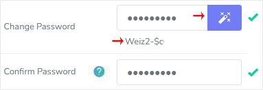 new password generation