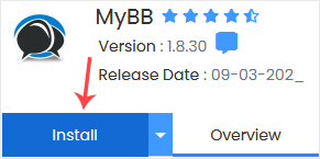 MyBB install